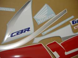 Honda CBR 600 F2 1991 white stickers kit