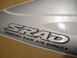 Suzuki GSXR 600 SRAD silver decals