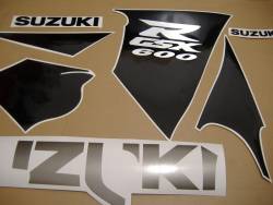Suzuki GSX-R 600 SRAD silver logo graphics