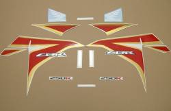Honda CBR 250R 2012 white stickers kit
