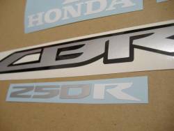 Honda 250R 2011 red reproduction decals