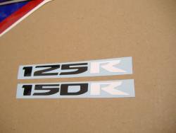 Honda 125R 2012 white logo graphics