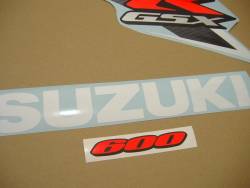 Suzuki 600 2008 white complete sticker kit