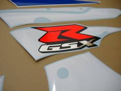 Suzuki GSX-R 750 2001 white blue graphics set