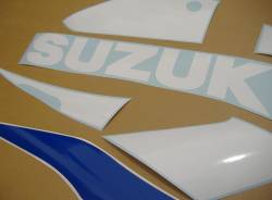Suzuki GSX-R 750 2001 white blue adhesives set