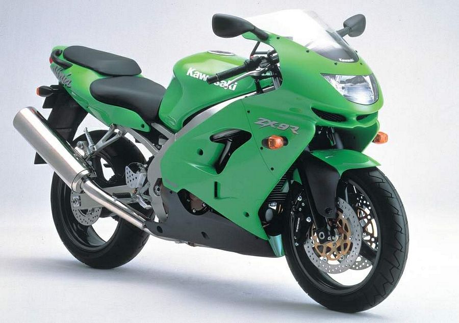 Kawasaki ZX9R 1999 Ninja green decals kit