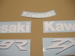 Kawasaki ZX9R 1999 green labels graphics