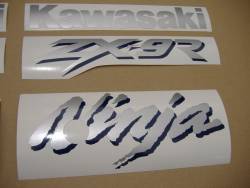 Kawasaki ZX9R 1998 Ninja blue stickers