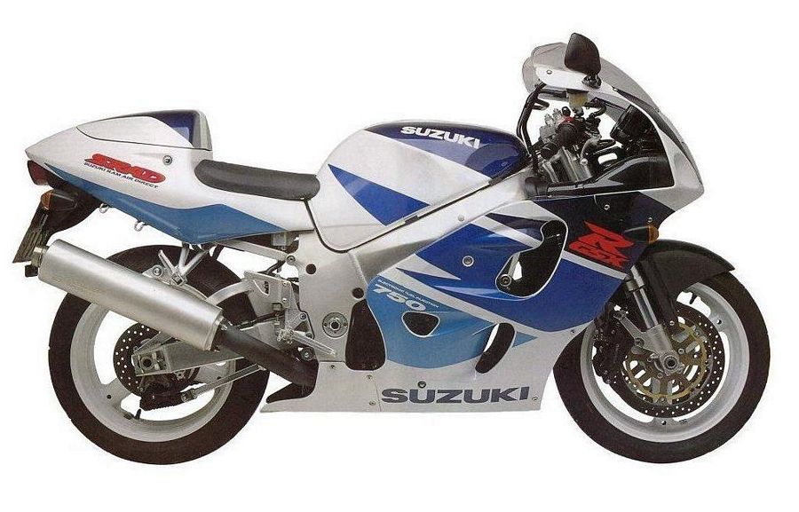 Suzuki GSX-R 750 1998 white adhesives set