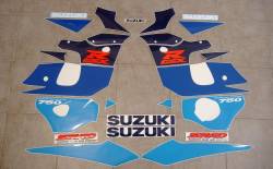 Suzuki GSX-R 750 1998 white decals kit 