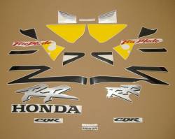 Honda CBR 954RR SC50 2003 yellow decals kit 