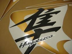 Suzuki Hayabusa 2009 gold stickers set