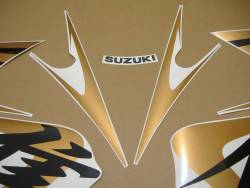 Suzuki 2009 Hayabusa gold logo emblems set