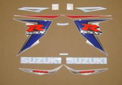 Suzuki GSX-R 1000 2008 K9 white blue full sticker kit 