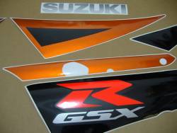 Suzuki GSXR 1000 2003 orange labels graphics