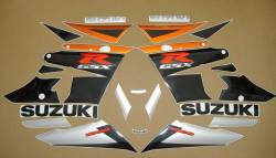 Suzuki gsxr 1000 2004 k3 orange black graphics set 