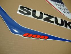 Suzuki GSXR 600 2013 white blue decals