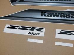 Kawasaki ZZR 1400 2010 Ninja black decals kit
