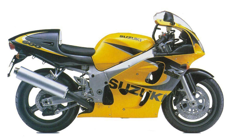 Suzuki GSX-R 600 1999 yellow decals kit 