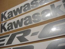 Kawasaki ER6F 2006 black stickers set