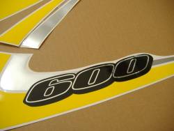Suzuki 600 2000 SRAD yellow stickers kit