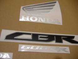 Honda 600RR 2012 black complete sticker kit