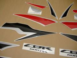 Honda 600RR 2010 red adhesives set