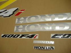 Honda CBR 600 F4i 2002 yellow adhesives set