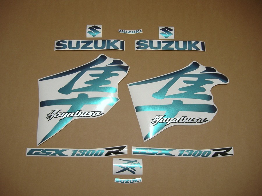 Suzuki Hayabusa 1999 chameleon blue stickers kit 