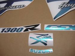Suzuki busa k5 k6 chameleon blue kanji logo labels set