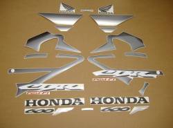 Honda 600 F4 2005 titanium silver full stickers kit