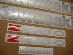 Kawasaki Z750 2004 blue decals kit