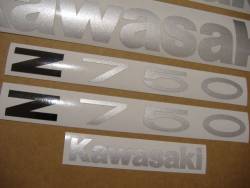 Kawasaki Z 750 2004 red labels graphics
