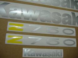 Kawasaki Z750 2005 blue stickers set
