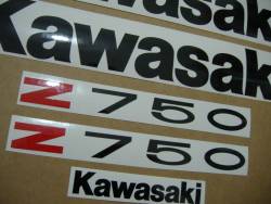 Kawasaki Z750 2006 silver adhesives set