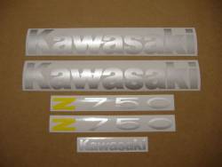 Kawasaki Z 750 2007 green full decals kit