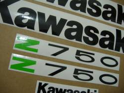 Kawasaki Z750 2010 white adhesives set