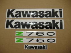 Kawasaki Z750 2010 white logo graphics