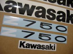 Kawasaki z750 2011 2012 green stickers set