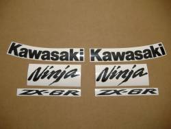 Kawasaki ZX 6R 2011 white labels graphics