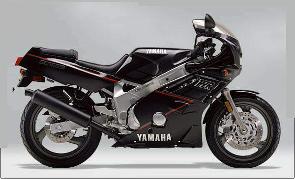 Yamaha FZR 600 1989 black stickers kit