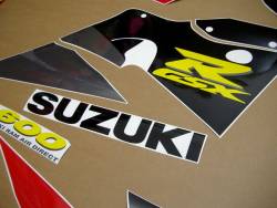 Suzuki GSXR 600 1997 red labels graphics