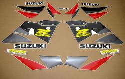 Suzuki GSX-R 600 SRAD red stickers set