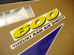 Suzuki 600 1997 srad grey labels graphics kit