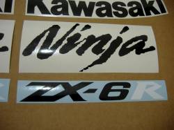 Kawasaki ZX 6R 2007 orange stickers kit