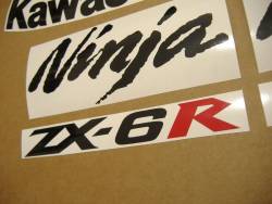 Kawasaki ZX-6R 2008 Ninja silver logo graphics