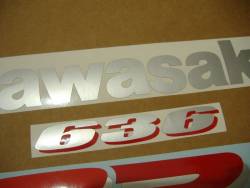 Kawasaki ZX6R 2003 black stickers set