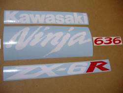 Kawasaki ZX-6R 2005 Ninja grey decals