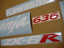 Kawasaki ZX-6R 2005 Ninja grey stickers