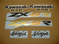 Kawasaki ZX-6R 2003 Ninja red sticker set